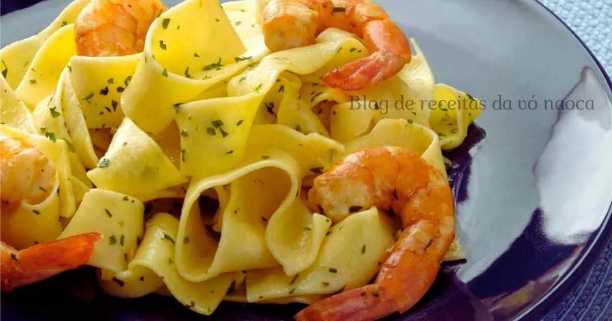 Receita de Macarrão com Camarão