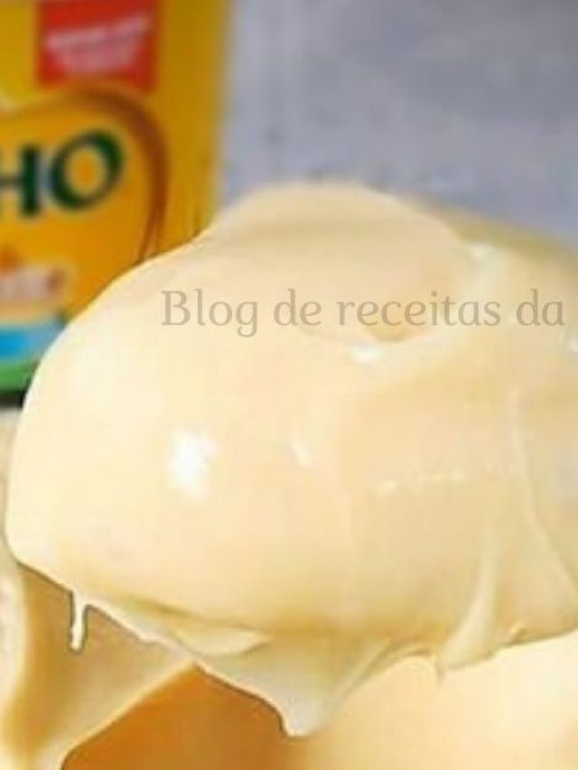 A vó Naoca te trouxe um creme de leite ninho para rechear bolos, perfeito para...