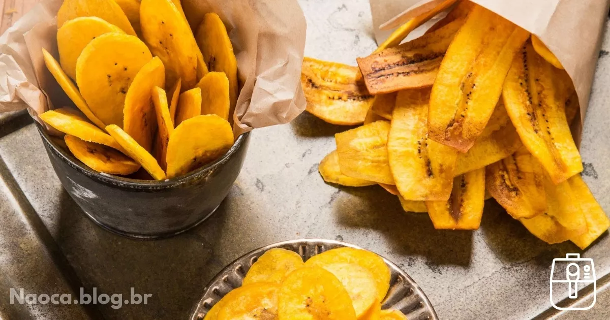 Chips de Banana na AirFryer