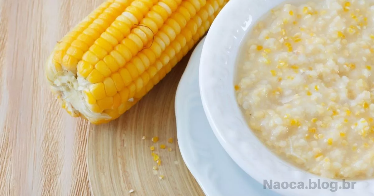 Mingau: Mungunzá Amarelo com Creme de Leite