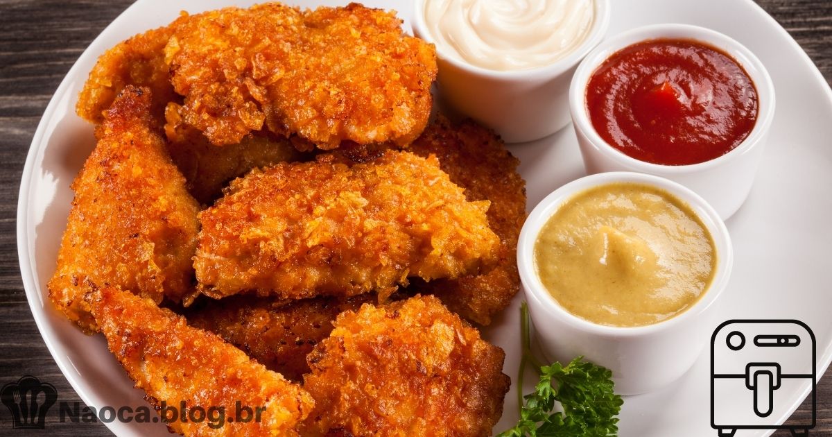 Venha aprender uma receita mais saudável de nuggets caseiro de frango na airfryer, é uma...