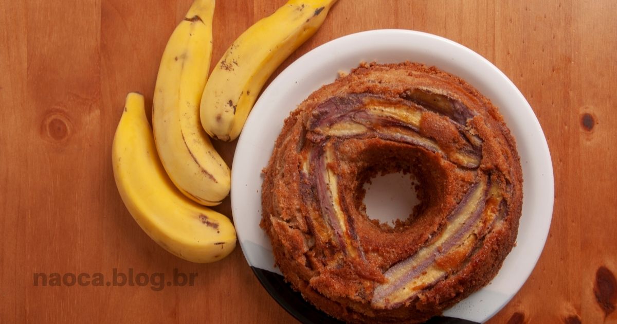 Bolos: Bolo de Banana de Liquidificador Simples