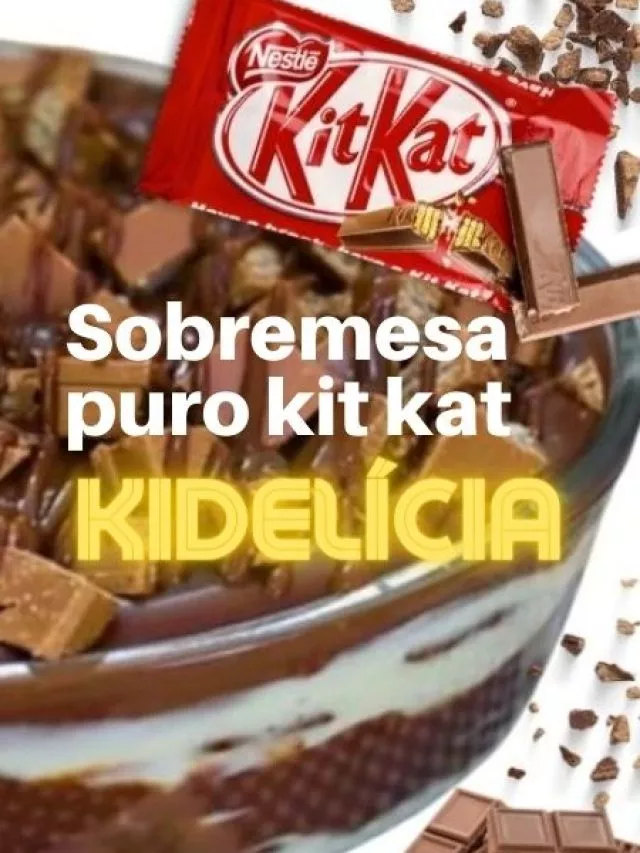 Quer aprender uma sobremesa de pavê puro kit kat? Um creme cremoso, um ganache maravilho,...