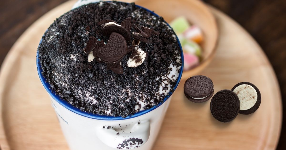 Bolos: Bolo de Caneca de Oreo