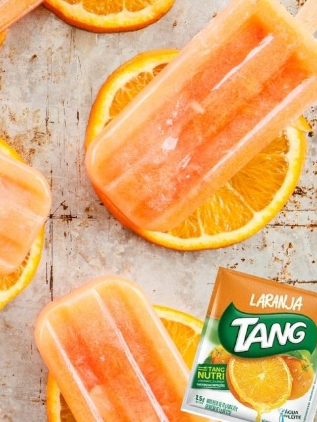 Faça esse Picolé Cremoso com Tang de Laranja...
