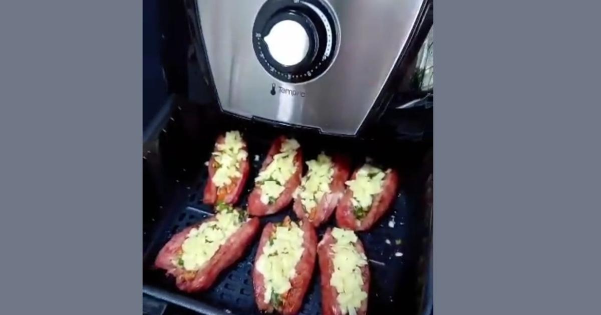 Linguiça Recheada na Airfryer