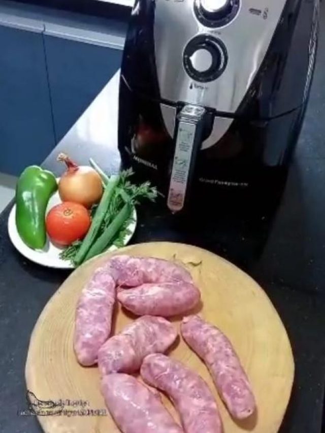 Preparando Linguiças Recheadas na Airfryer...