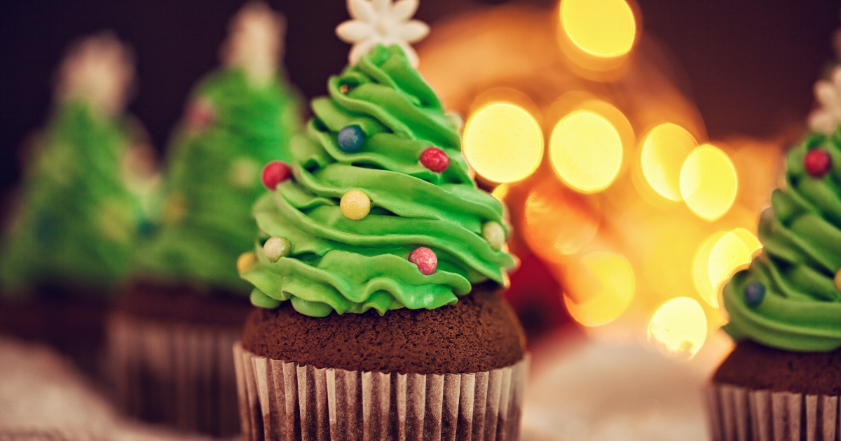 Natal: Cupcake de Árvore de Natal