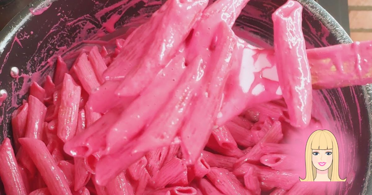 Receitas famosas: Macarrão Rosa da Barbie🍝🌷