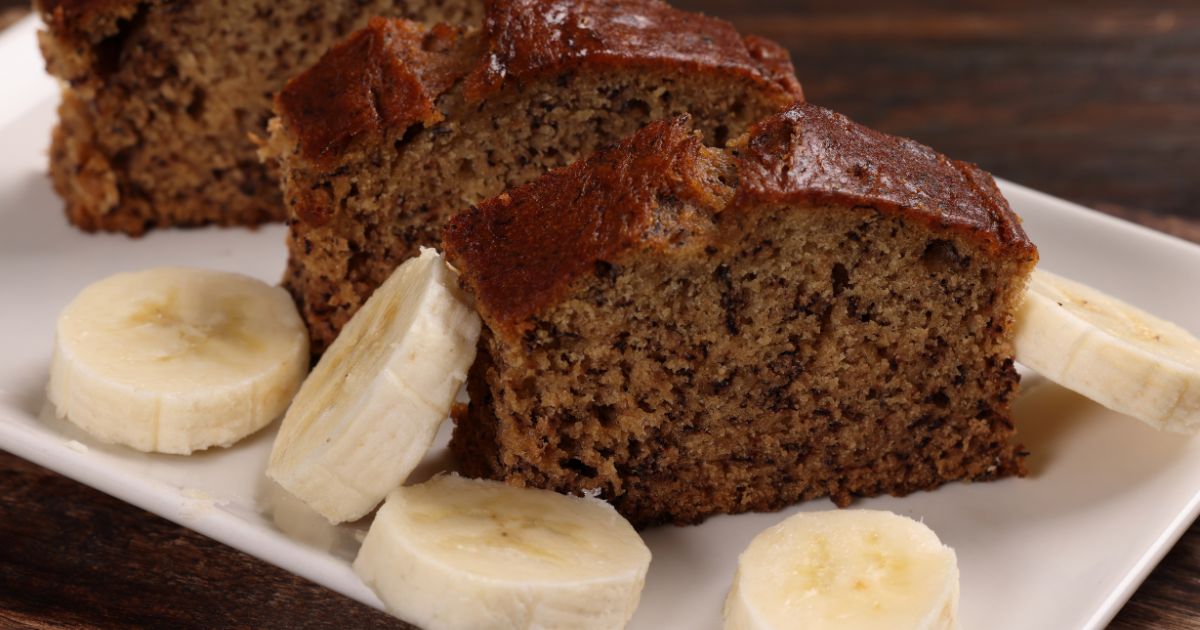 Bolos: Bolo de Banana com Cacau