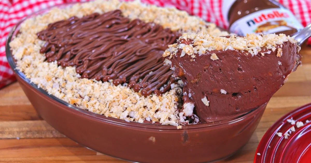 Sobremesas: Pavê de Nutella com Nata Super Cremoso e Perfeito