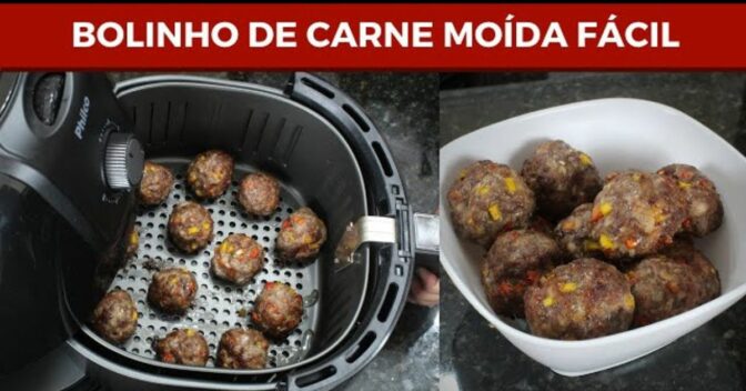 Air Fryer: Bolinho de Carne Moída na Airfryer