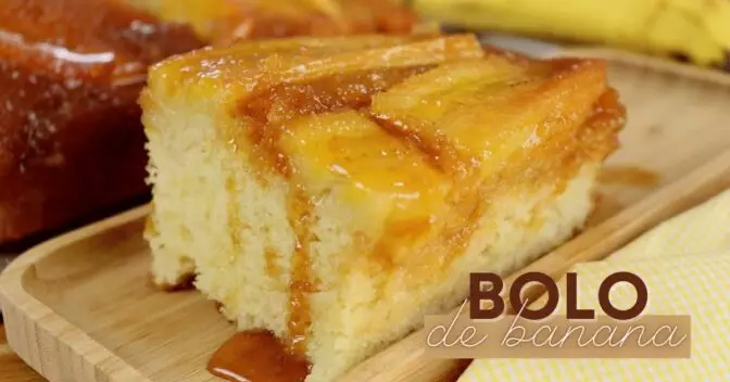 Bolos: Bolo de Banana Caramelizada