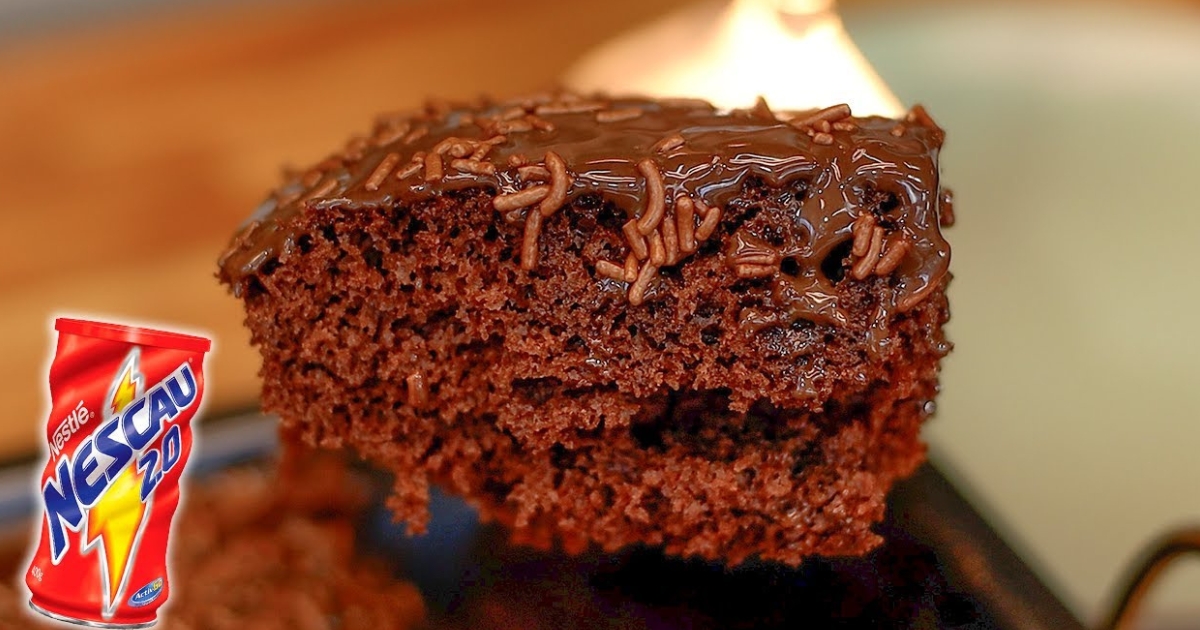 Bolo de Nescau Maluco Que Coloca a Calda na Hora que Tiver Assando: Você conhecia essa Receita?