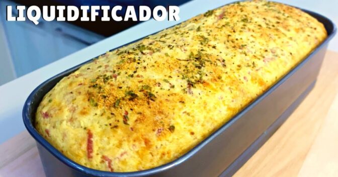 Lanche: Pão de Liquidificador Recheado de Calabresa, Presunto e Queijo