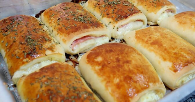 Lanche: Receita de Joelho de Queijo e Presunto Super Fácil e Delicioso