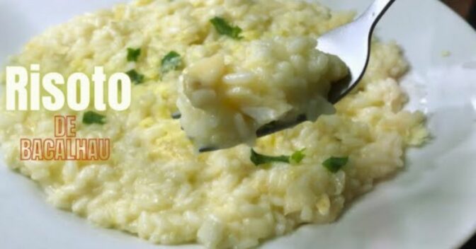 Especiais: Aprenda Essa Deliciosa Receita de Risoto de Bacalhau Fácil e Rápido de Fazer