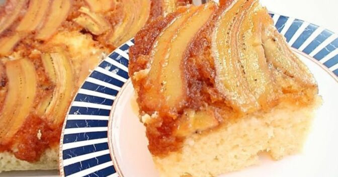 Bolos: Aprenda essa Receita de Bolo de Banana Caramelizada Sem Lactose Muito Fácil de Fazer