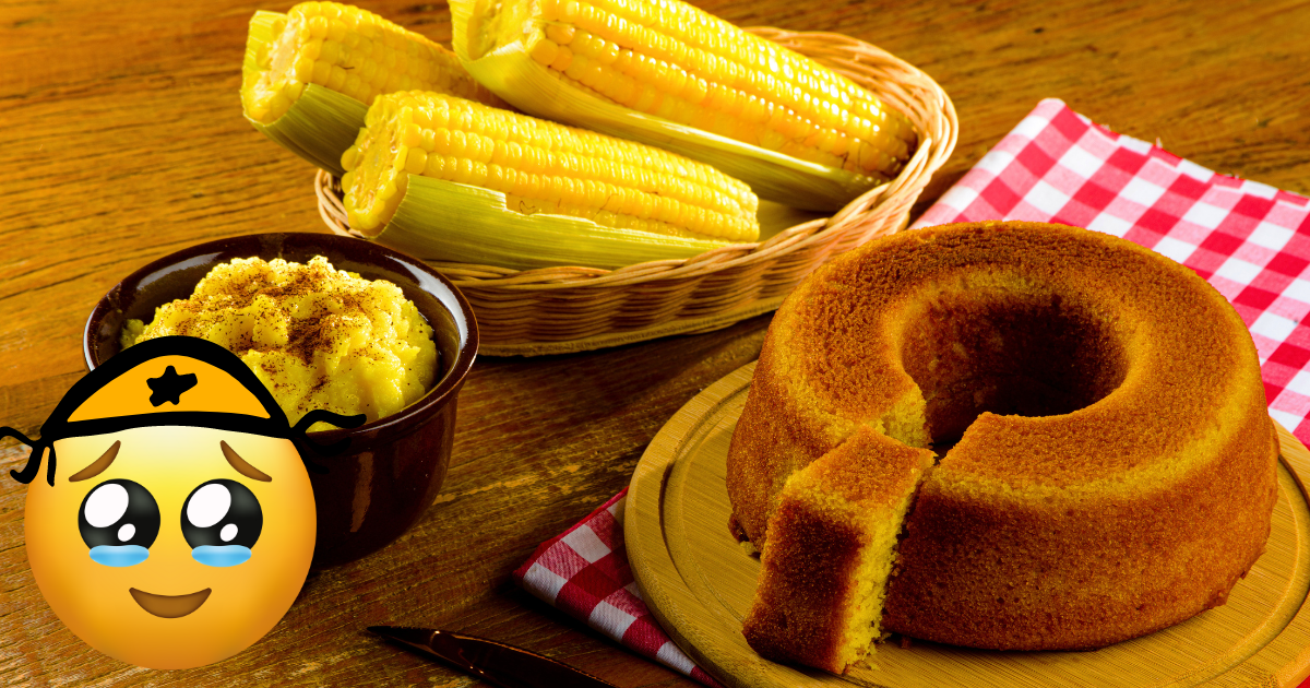 Para começar nossa lista, temos o bolo de milho, que além de ser a receita...