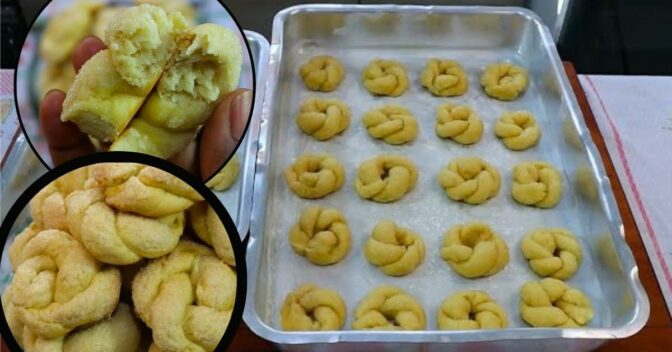 Biscoitos: Biscoito de Rosquinha de Creme de Leite: A Massa Rende até 60 Rosquinhas