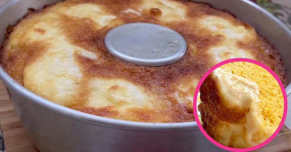 Essa receita de bolo caipira sem farinha de trigo é perfeita para o arraiá da...