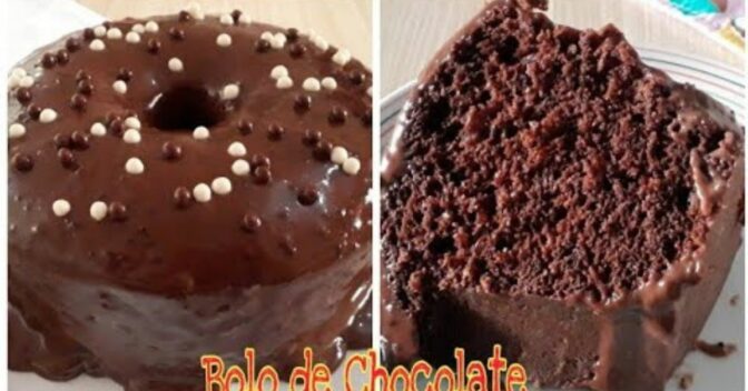 Bolos: Bolo de Chocolate de Liquidificador Super Fofinho