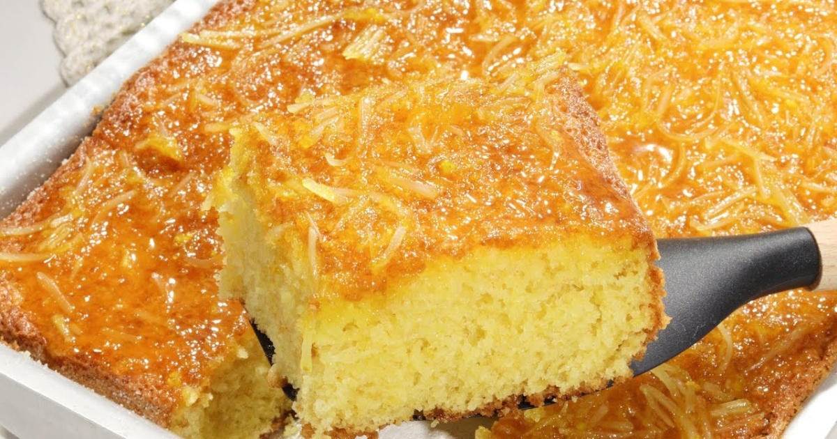 Bolo de Laranja com Geleia de Laranja Fofinho e Molhadinho