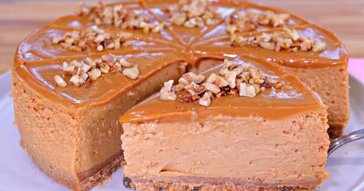 Cheesecake de Doce de Leite sem Gelatina