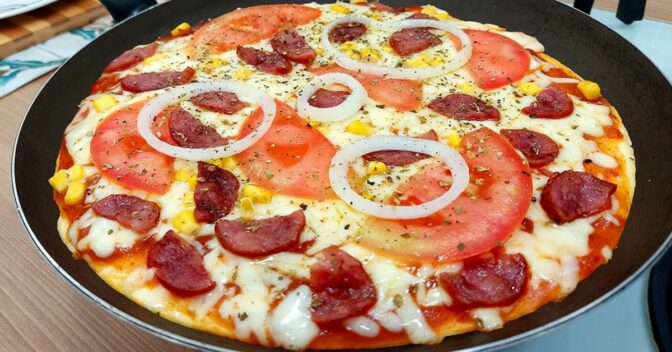 Lanche: Pizza de Tapioca na Frigideira, Uma Opção Deliciosa para Um Lanche Saudável