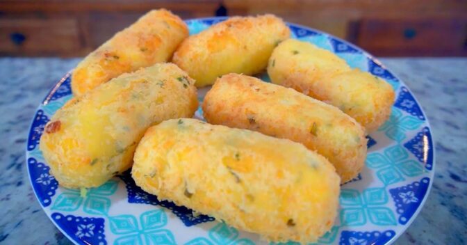 Lanche: Como Fazer Salgado de Mandioca com Recheio Delicioso, Receita Fácil de Fazer