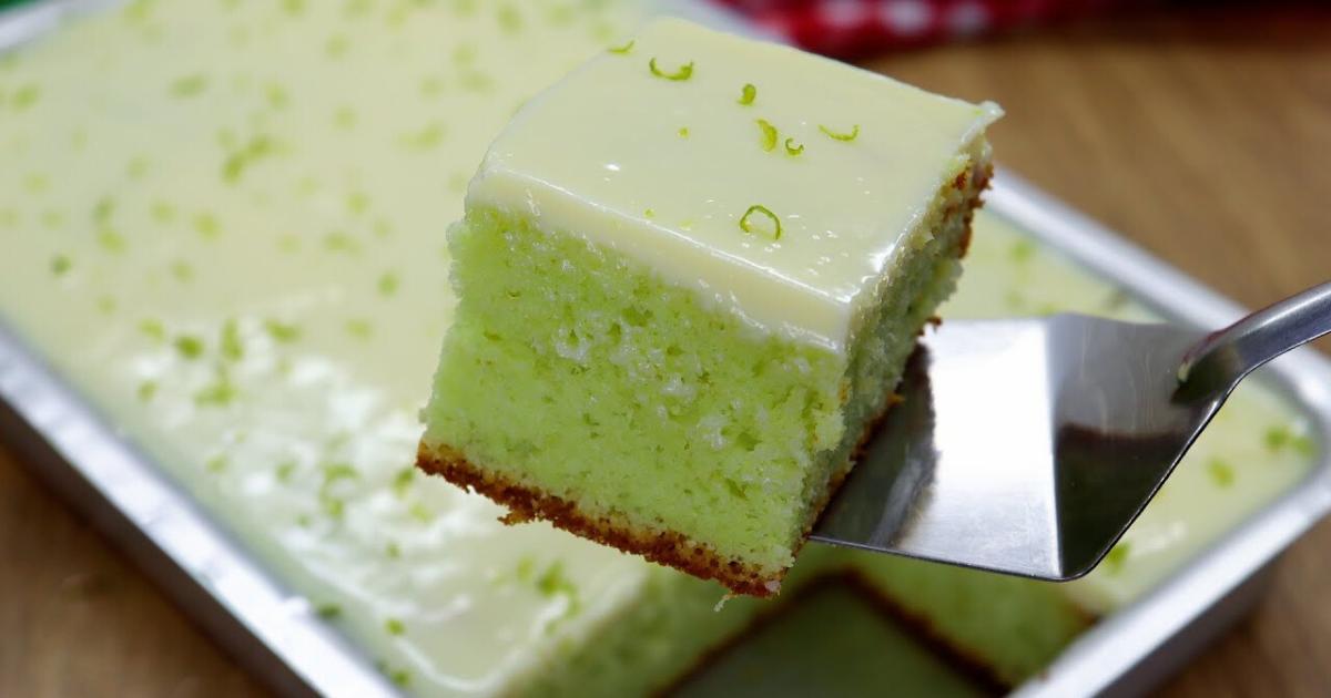 Bolo de Gelatina de Limão Bem Fofinho O Bolo de Gelatina de Limão Bem Fofinho...