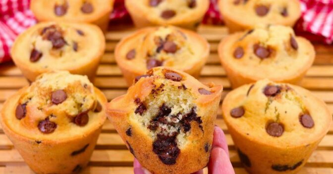 Bolos: Muffin de Laranja Com Chocolate Super Fofinho