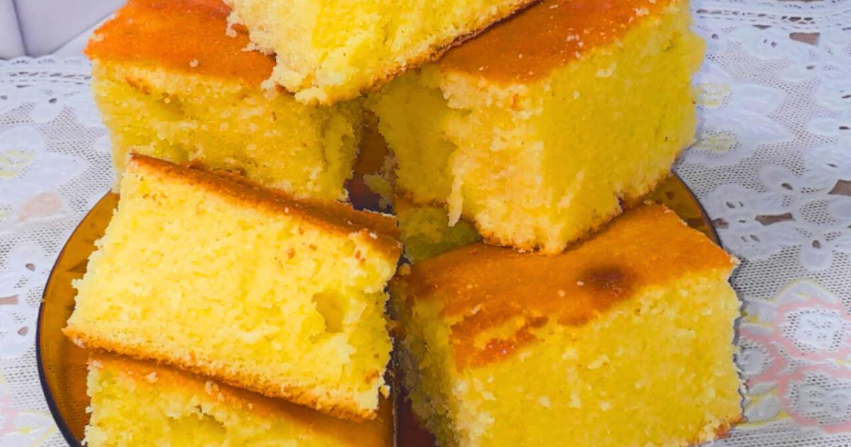 BOLO DE FUBÁ RÁPIDO SEM BATEDEIRA E ECONÔMICO COM INGREDIENTES QUE VOCÊ JÁ TEM EM CASA