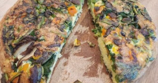 Saudável: Frittata de Legumes com Cogumelos: Um Café da Manhã Delicioso e Saudável