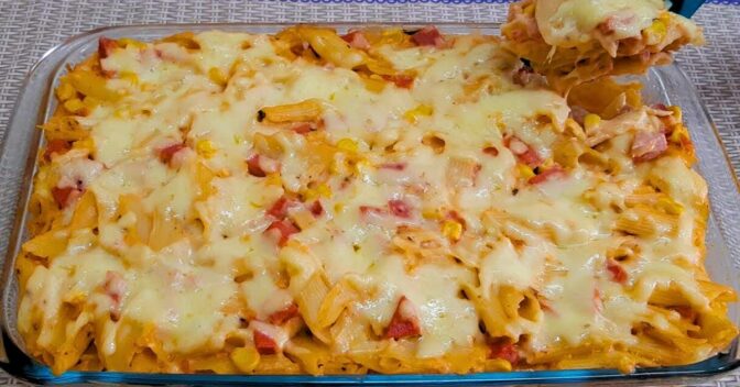 Massas: Quer Uma Receita Simples Que Dá Certo? Faça esse Macarrão Cremoso de Forno, Uma delícia!