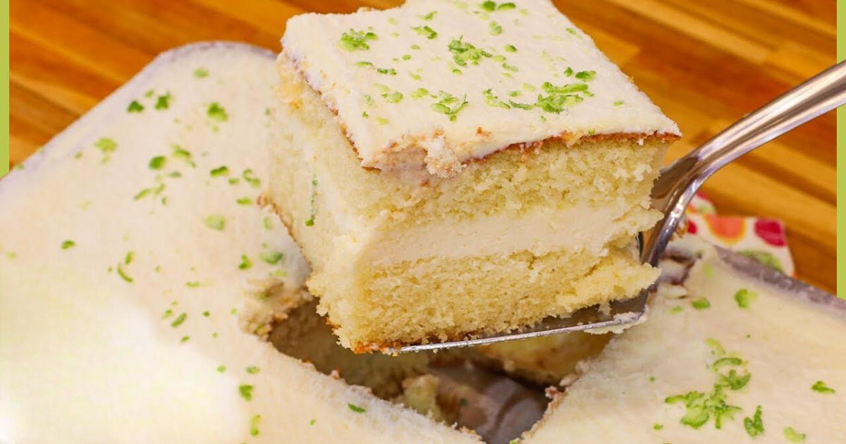 Bolo de Limão Molhadinho e Recheado Super Cremoso e Delicioso O Bolo de Limão Molhadinho...