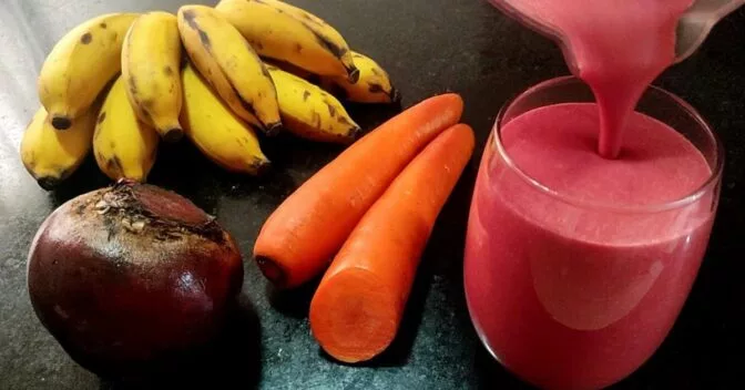 Sucos: Para que Serve a Vitamina de Banana com Beterraba e Cenoura? Descubra os Benefícios