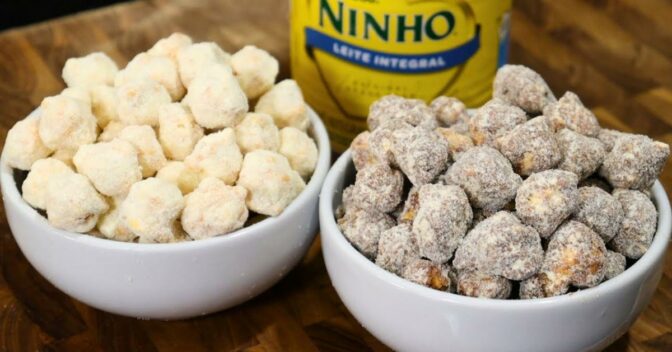 Sobremesas: Pipoca Doce Gourmet de Leite Ninho Super Delicioso e Crocante