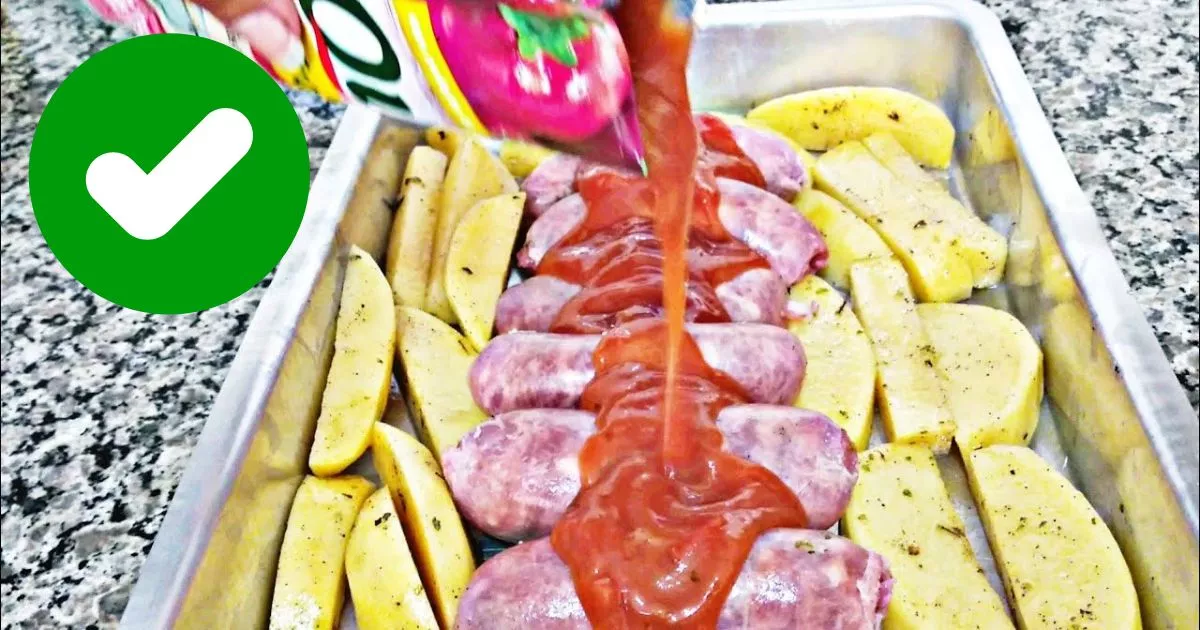 Você não vai querer fazer Batata com Linguiça de outro jeito! Olha só essa forma!