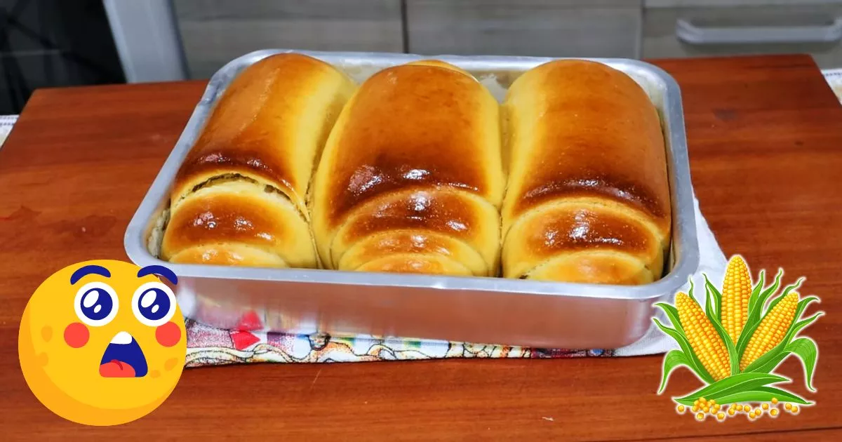 Pão Caseiro de Milho: Uma Delícia Fofinha para seu Café! Que tal preparar um pão...