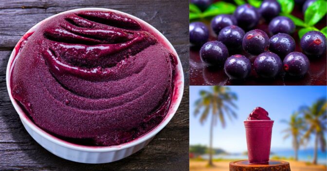 Sobremesas: Sorvete de Açai Caseiro feito em 10 minutos e que Rende 2 Litros!