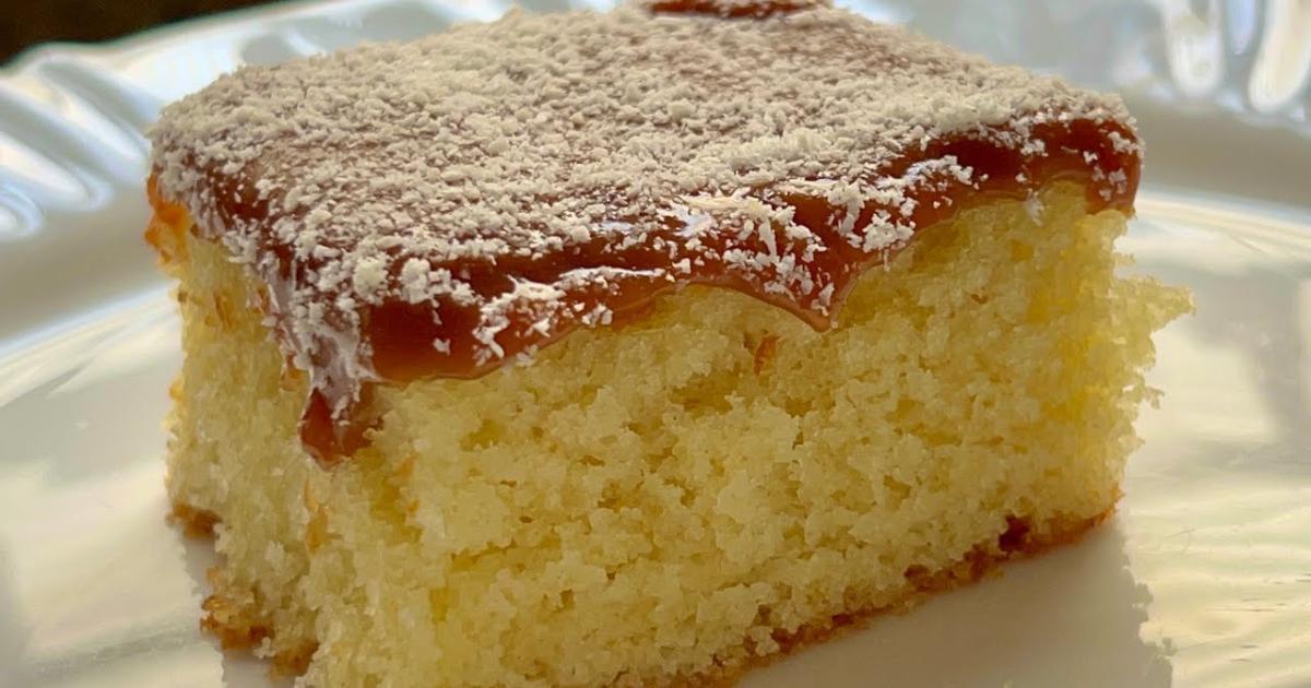 Bolo de Doce de Leite Com Coco Fofinho