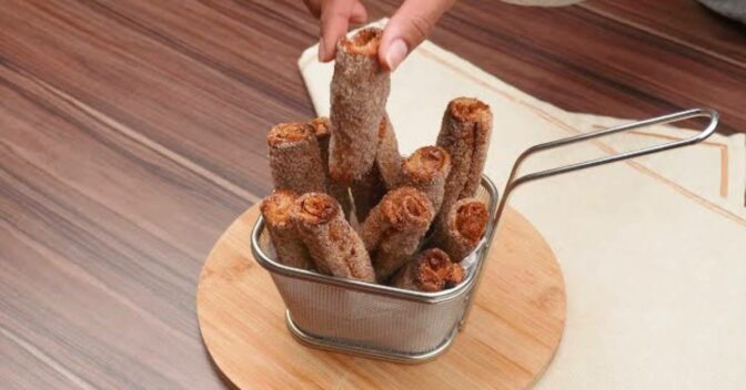 Doces: Churros de Air Fryer com pão de forma e doce de leite prontos em minutos sem fritura