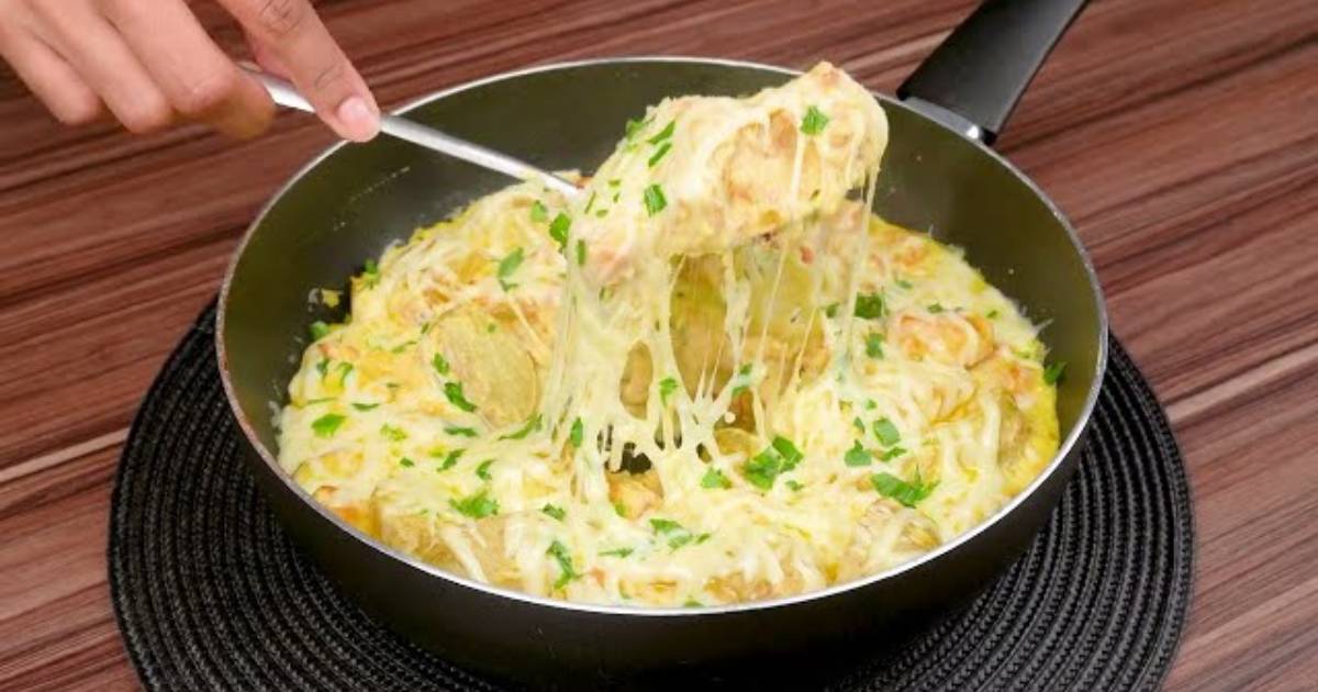 Frango Cremoso com Batata Bolinha e Queijo Receita Surpreendente e Fácil