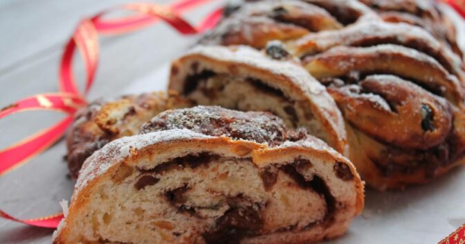 Bolos: Bolo Rei Escangalhado de Chocolate Delícia Tradicional de Natal com Frutos Secos e Chocolate