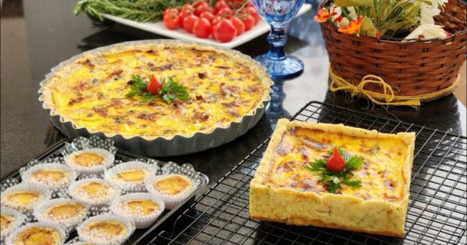 Lanche: Quiche de Queijo e Peito de Peru: A Receita Perfeita para Sua Próxima Festa!