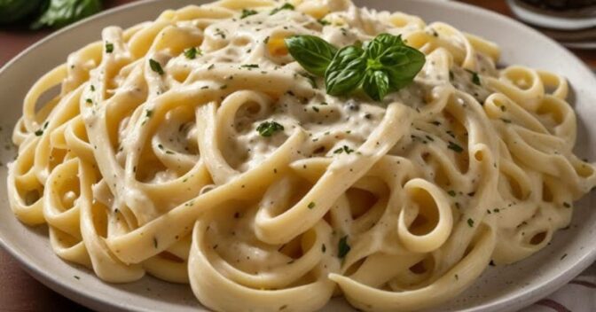 Massas: Fettuccine Alfredo Cremoso com 3 Ingredientes para um Almoço Surpreendente