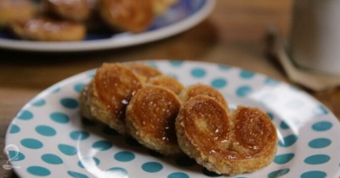 Doces: Palmiers (Orelhas) Crocantes Receita Rápida e Fácil com Massa Folhada