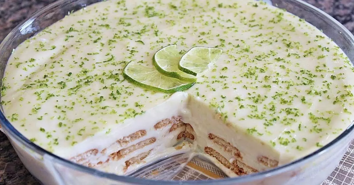 Pavê de Limão com Biscoito Maizena