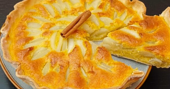 Sobremesas: Tarte de Pera Receita Fácil e Económica Passo a Passo